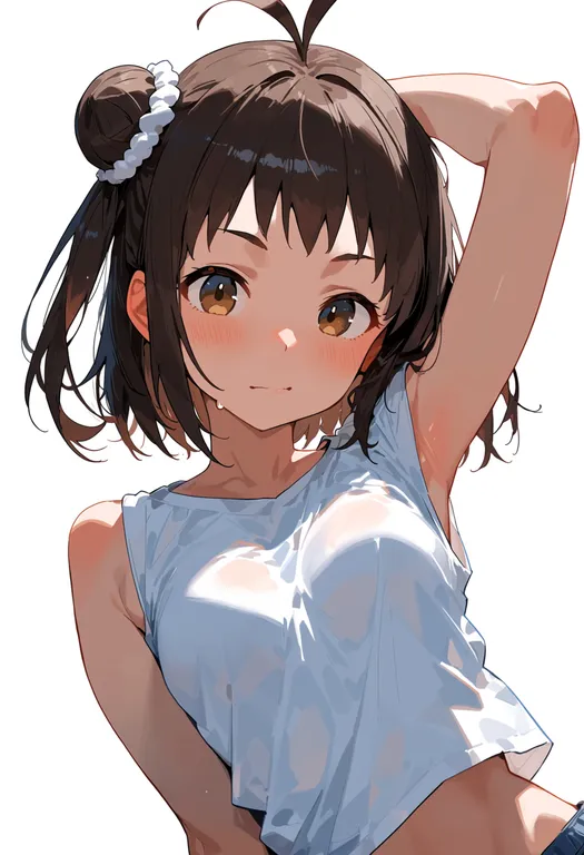 masterpiece, best quality, score_7, safe, naka kai ni (kancolle), solo, upper body, simple background — by k3scat, made with ComfyUI