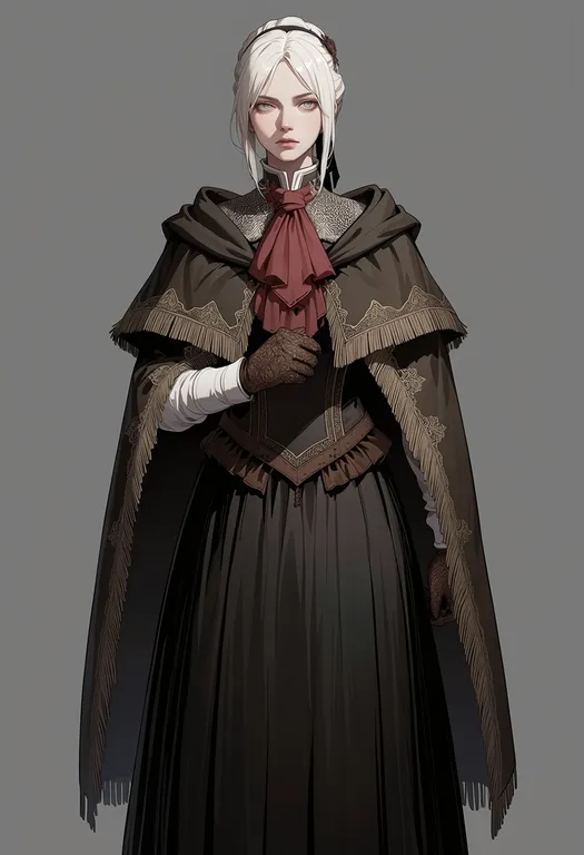 masterpiece, best quality, score_7, safe, bloodborne, solo, simple background — by k3scat, made with ComfyUI