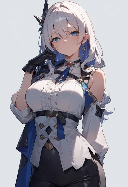 masterpiece, best quality, score_7, safe, baldr sky, solo, simple background — by k3scat, made with ComfyUI