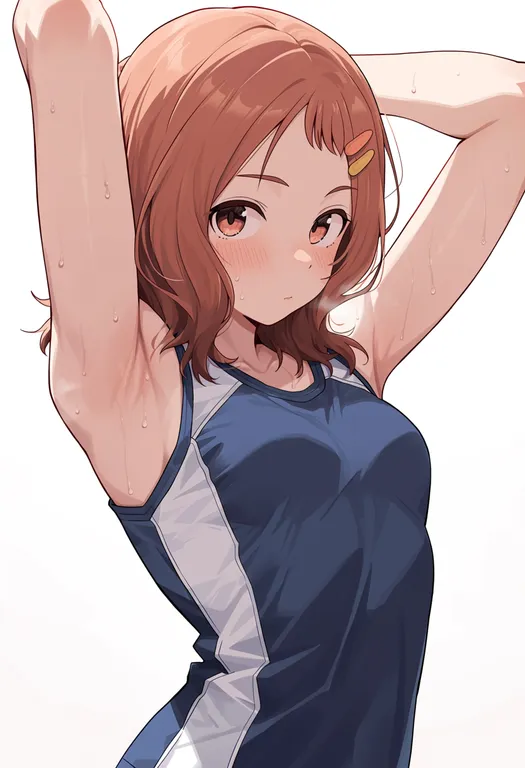 masterpiece, best quality, score_7, safe, takei hisa, solo, upper body, simple background — by k3scat, made with ComfyUI