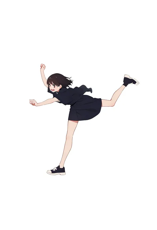 masterpiece, best quality, newest, absurdres, highres, safe, glomp, 1girl, solo, simple_background — by k3scat, made with ComfyUI