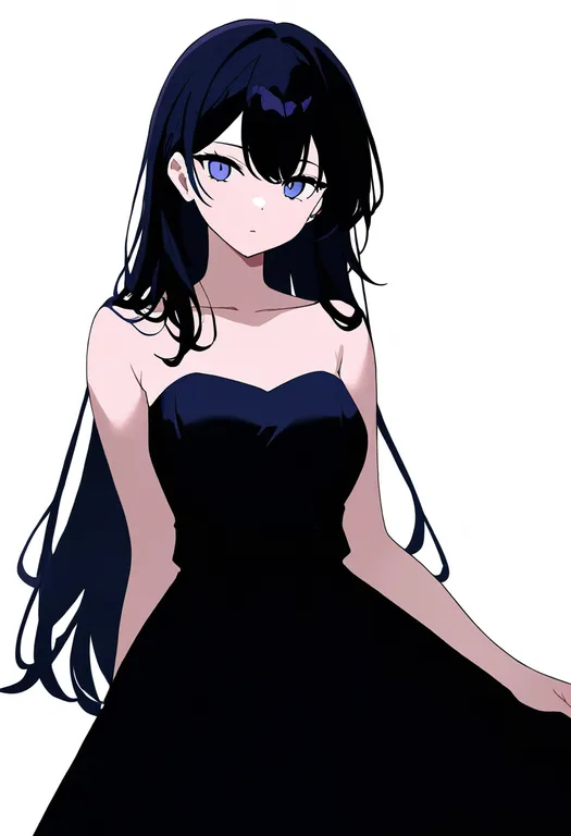 masterpiece, best quality, newest, absurdres, highres, safe, strapless, 1girl, solo, simple_background — by k3scat, made with ComfyUI