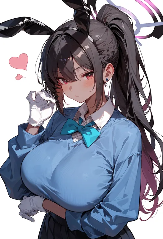 masterpiece, best quality, score_7, safe, karin (bunny) (blue archive), blue archive, solo, upper body… — by k3scat, made with ComfyUI
