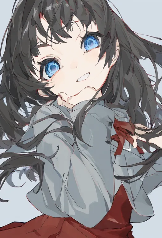 masterpiece, best quality, general, asahiyama high school uniform, 1girl, solo, simple background — by k3scat, made with ComfyUI