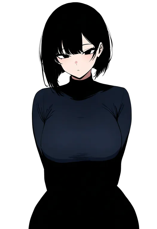 masterpiece, best quality, newest, absurdres, highres, safe, taut_clothes, 1girl, solo, simple_background — by k3scat, made with ComfyUI