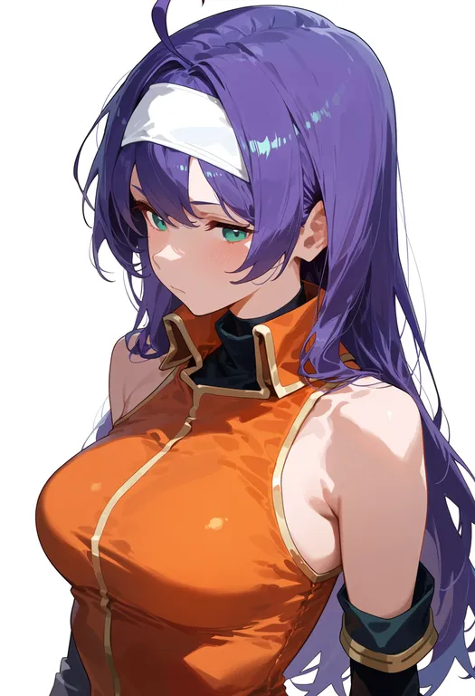 masterpiece, best quality, score_7, safe, mia (fire emblem), fire emblem, solo, upper body, simple background — by k3scat, made with ComfyUI