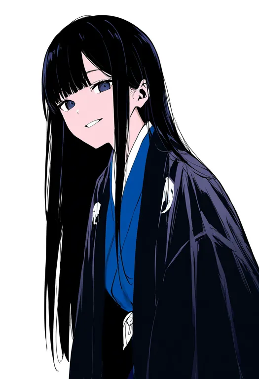 masterpiece, best quality, newest, absurdres, highres, safe, print_haori, 1girl, solo, simple_background — by k3scat, made with ComfyUI