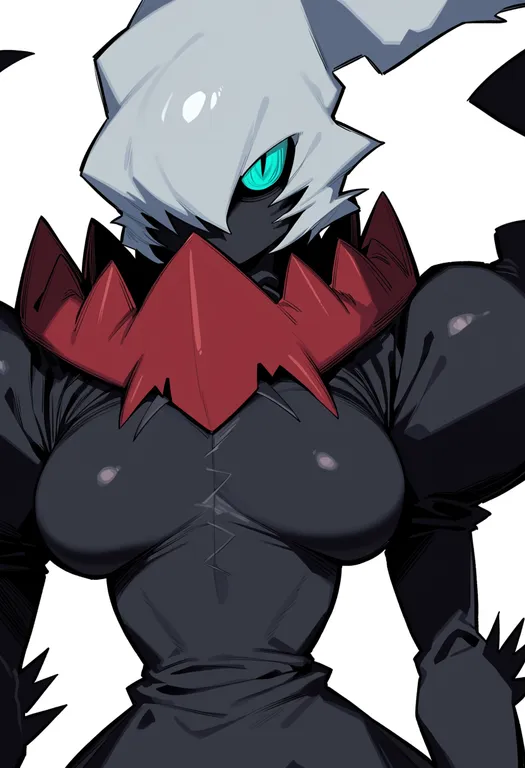 masterpiece, best quality, score_7, safe, darkrai, solo, upper body, simple background — by k3scat, made with ComfyUI