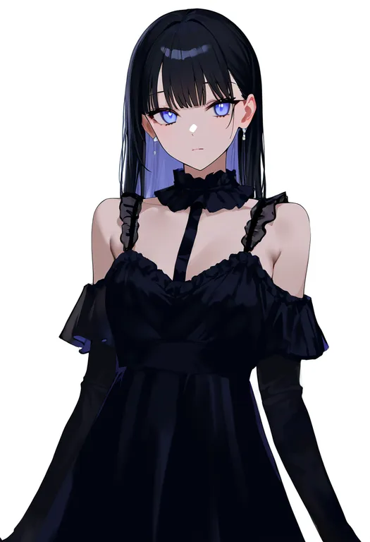 masterpiece, best quality, newest, absurdres, highres, safe, frilled_straps, 1girl, solo, simple_background — by k3scat, made with ComfyUI