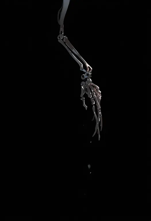 masterpiece, best quality, newest, absurdres, highres, safe, skeletal_arm, 1girl, solo, simple_background — by k3scat, made with ComfyUI