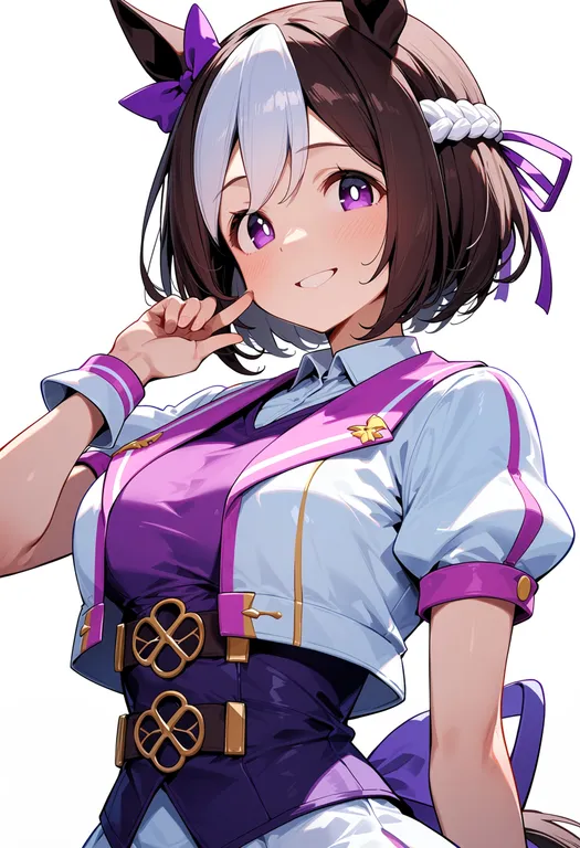 masterpiece, best quality, score_7, safe, special week (special dreamer) (umamusume), umamusume, solo, upper body… — by k3scat, made with ComfyUI
