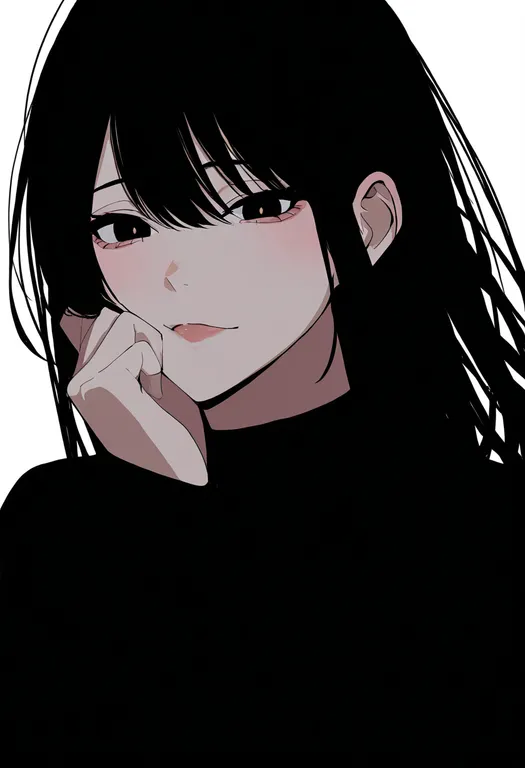 masterpiece, best quality, newest, absurdres, highres, safe, finger_to_face, 1girl, solo, simple_background — by k3scat, made with ComfyUI