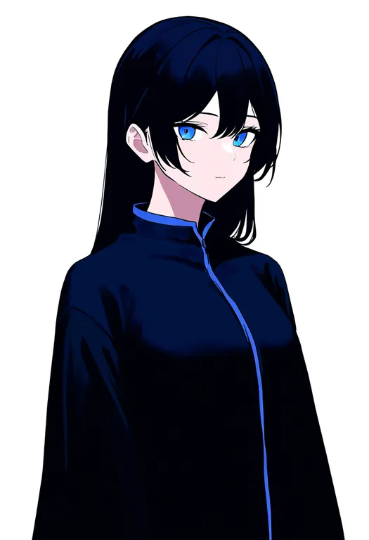 masterpiece, best quality, newest, absurdres, highres, safe, blue_trim, 1girl, solo, simple_background — by k3scat, made with ComfyUI