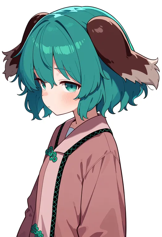 masterpiece, best quality, score_7, safe, kasodani kyouko, touhou, solo, upper body, simple background — by k3scat, made with ComfyUI
