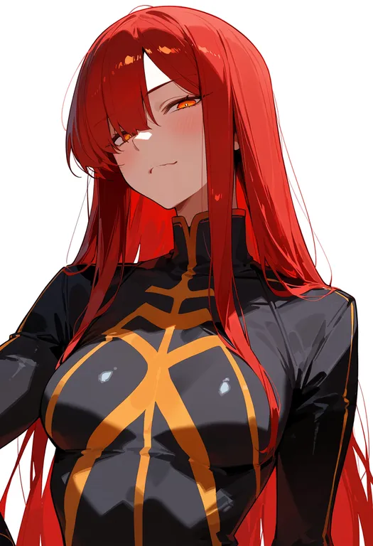masterpiece, best quality, score_7, safe, oda nobunaga (maou avenger) (fate), solo, upper body, simple background — by k3scat, made with ComfyUI