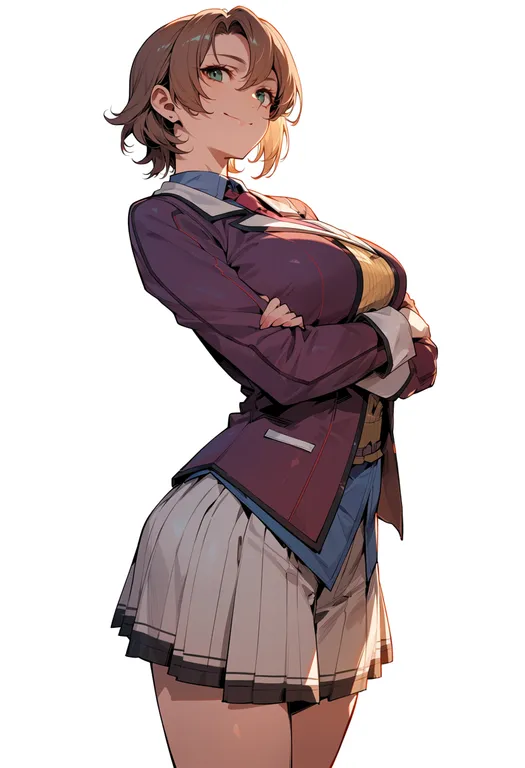 masterpiece, best quality, score_7, safe, sora no kiseki, solo, simple background — by k3scat, made with ComfyUI