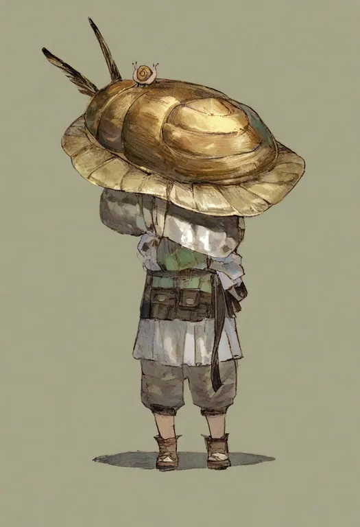 masterpiece, best quality, general, snail, 1girl, solo, simple background — by k3scat, made with ComfyUI