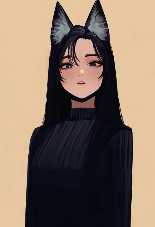 masterpiece, best quality, newest, absurdres, highres, safe, striped_fur, 1girl, solo, simple_background — by k3scat, made with ComfyUI