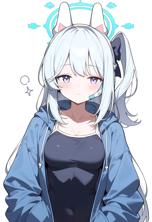 masterpiece, best quality, score_7, safe, miyako (blue archive), blue archive, solo, upper body, simple background — by k3scat, made with ComfyUI