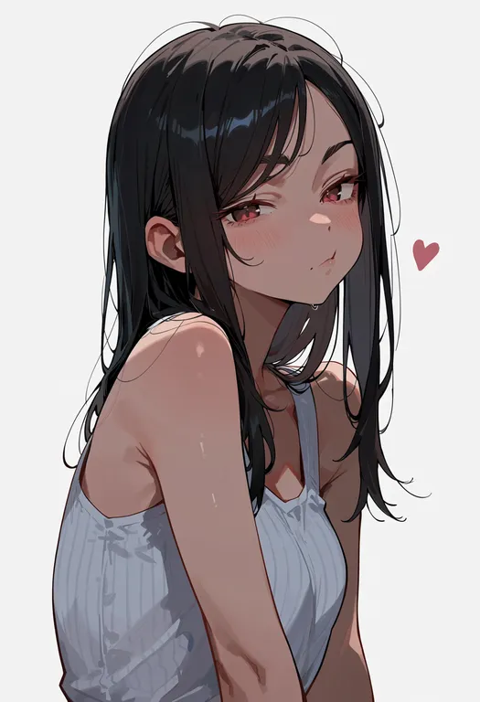 masterpiece, best quality, score_7, safe, p-chan, solo, upper body, simple background — by k3scat, made with ComfyUI