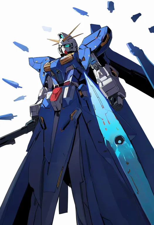 masterpiece, best quality, newest, absurdres, highres, safe, funnels_(gundam), 1girl, solo, simple_background — by k3scat, made with ComfyUI