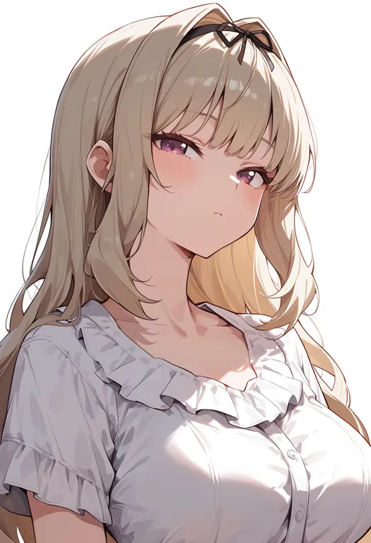masterpiece, best quality, score_7, safe, kusugawa sasara, solo, upper body, simple background — by k3scat, made with ComfyUI
