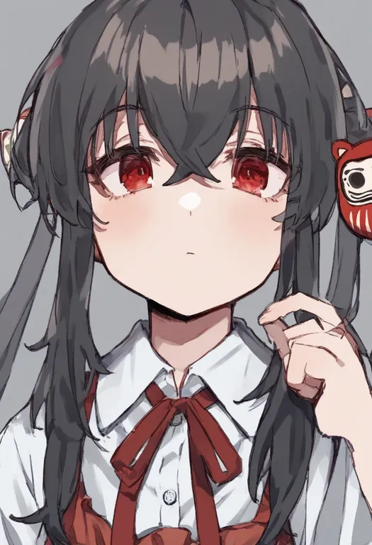 masterpiece, best quality, general, daruma doll, 1girl, solo, simple background — by k3scat, made with ComfyUI