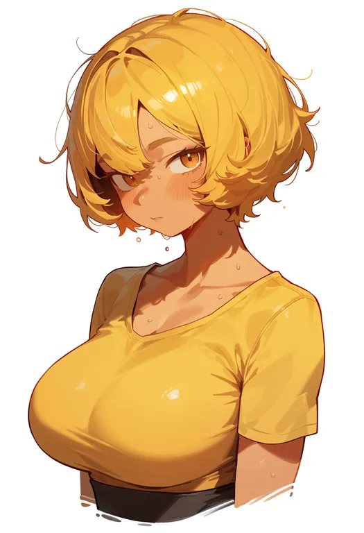 masterpiece, best quality, score_7, safe, mango, 1girl, solo, upper body, simple background — by k3scat, made with ComfyUI