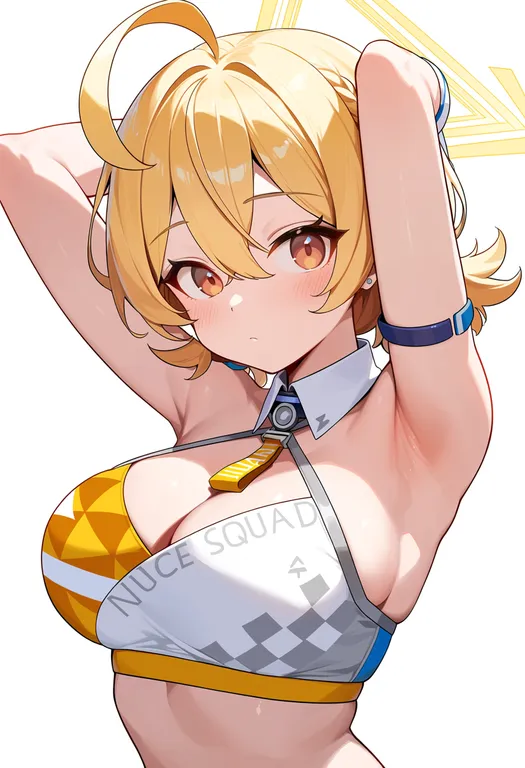 masterpiece, best quality, score_7, safe, kotori (cheer squad) (blue archive), blue archive, solo, upper body… — by k3scat, made with ComfyUI