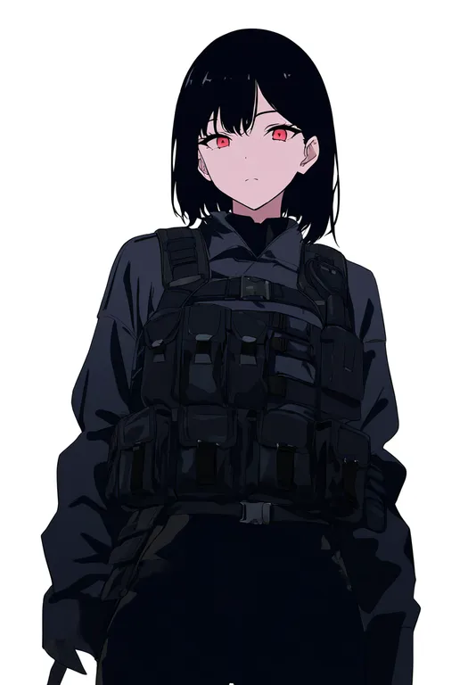 masterpiece, best quality, newest, absurdres, highres, safe, snap-fit_buckle, 1girl, solo, simple_background — by k3scat, made with ComfyUI