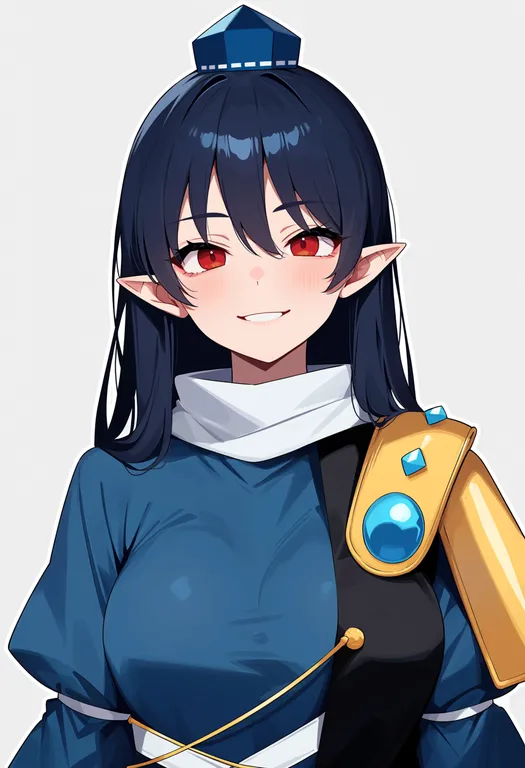 masterpiece, best quality, score_7, safe, iizunamaru megumu, solo, upper body, simple background — by k3scat, made with ComfyUI