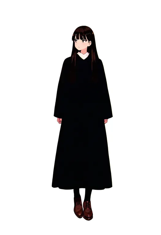 masterpiece, best quality, newest, absurdres, highres, safe, brown_shoes, 1girl, solo, simple_background — by k3scat, made with ComfyUI