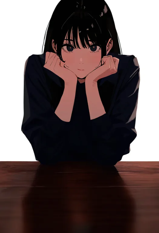 masterpiece, best quality, newest, absurdres, highres, safe, wooden_table, 1girl, solo, simple_background — by k3scat, made with ComfyUI