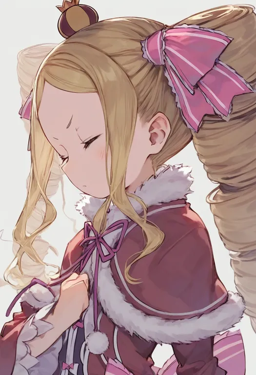 masterpiece, best quality, general, beatrice (re:zero), solo, upper body, simple background — by k3scat, made with ComfyUI