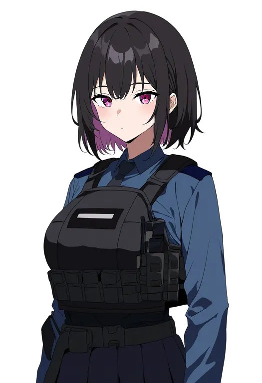 masterpiece, best quality, newest, absurdres, highres, safe, tactical_school_uniform, 1girl, solo, simple_background — by k3scat, made with ComfyUI