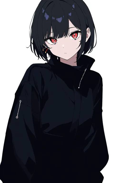 masterpiece, best quality, newest, absurdres, highres, safe, safety_pin, 1girl, solo, simple_background — by k3scat, made with ComfyUI