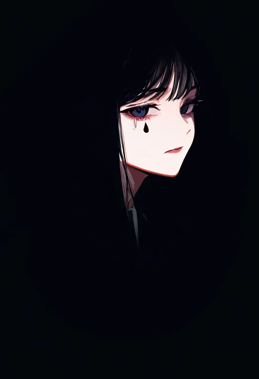 masterpiece, best quality, newest, absurdres, highres, safe, teardrop_facial_mark, 1girl, solo, simple_background — by k3scat, made with ComfyUI