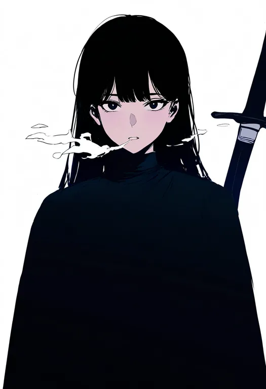 masterpiece, best quality, newest, absurdres, highres, safe, breath_weapon, 1girl, solo, simple_background — by k3scat, made with ComfyUI