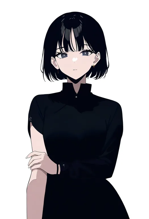 masterpiece, best quality, newest, absurdres, highres, safe, single_bare_arm, 1girl, solo, simple_background — by k3scat, made with ComfyUI
