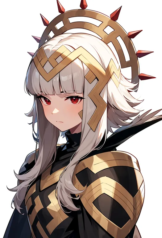 masterpiece, best quality, score_7, safe, veronica (fire emblem), fire emblem, solo, upper body, simple background — by k3scat, made with ComfyUI