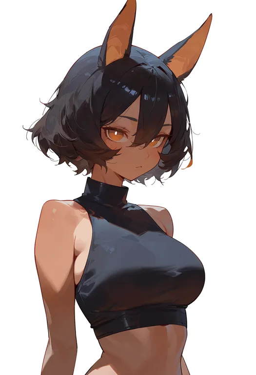 masterpiece, best quality, score_7, safe, dachsbun, solo, upper body, simple background — by k3scat, made with ComfyUI