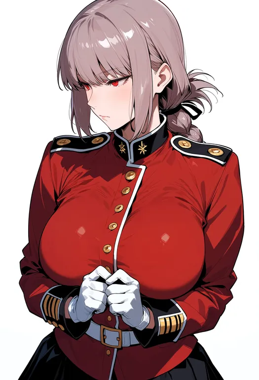 masterpiece, best quality, score_7, safe, florence nightingale (berserker) (fate), solo, upper body, simple background — by k3scat, made with ComfyUI