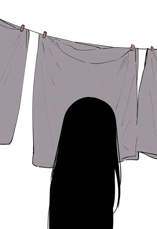 masterpiece, best quality, newest, absurdres, highres, safe, clothesline, 1girl, solo, simple_background — by k3scat, made with ComfyUI