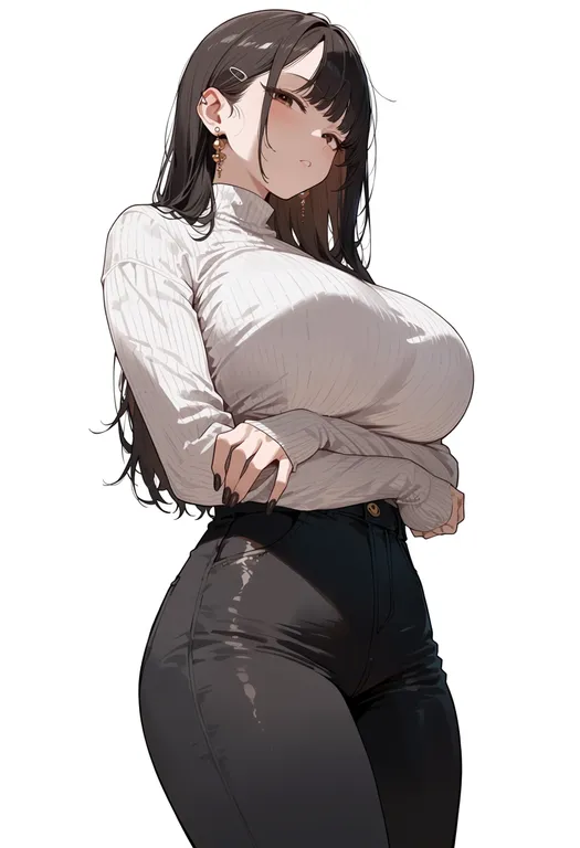 masterpiece, best quality, score_7, safe, food art, 1girl, solo, simple background — by k3scat, made with ComfyUI