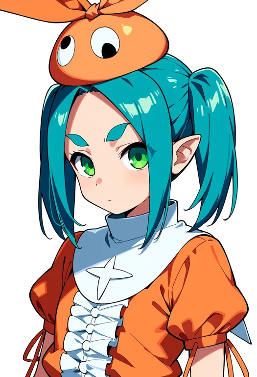 masterpiece, best quality, score_7, safe, ononoki yotsugi, solo, upper body, simple background — by k3scat, made with ComfyUI