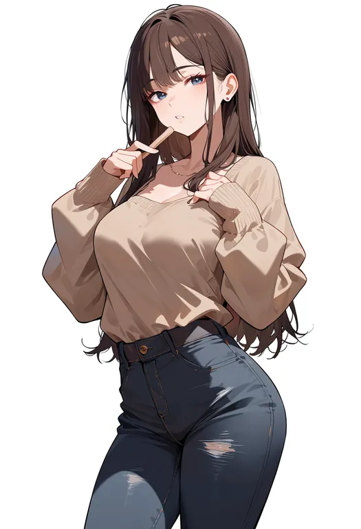 masterpiece, best quality, score_7, safe, kyoto animation, solo, simple background — by k3scat, made with ComfyUI