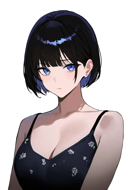 masterpiece, best quality, newest, absurdres, highres, safe, print_bra, 1girl, solo, simple_background — by k3scat, made with ComfyUI
