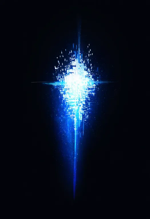 masterpiece, best quality, newest, absurdres, highres, safe, digital_dissolve, 1girl, solo, simple_background — by k3scat, made with ComfyUI