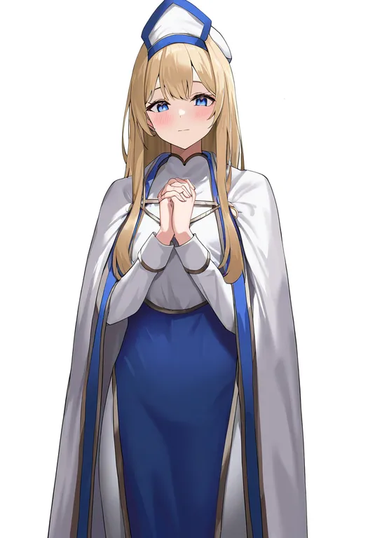 masterpiece, best quality, newest, absurdres, highres, safe, priestess, 1girl, solo, simple_background — by k3scat, made with ComfyUI