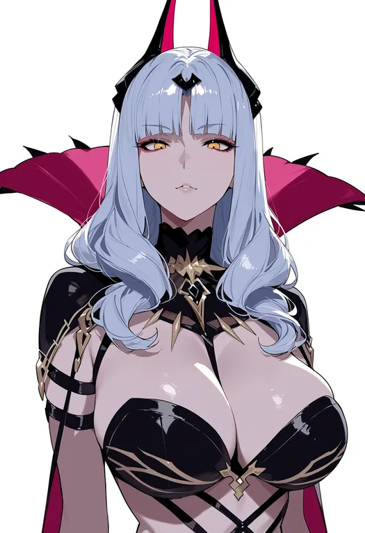 masterpiece, best quality, score_7, safe, carmilla (fate), solo, upper body, simple background — by k3scat, made with ComfyUI